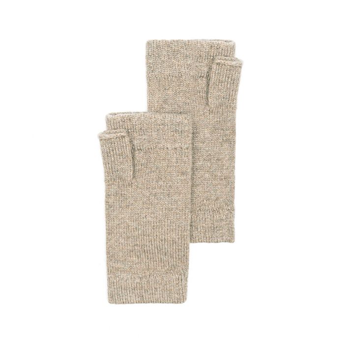 lochcarron of scotland Womens Luxury Otter Cashmere Wrist Warmers Fingerless Gloves