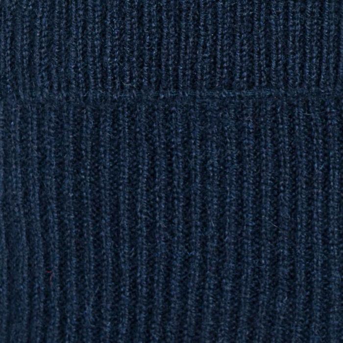 Lochcarron Of Scotland Womens Luxury Ribbed Dark Navy Cashmere Socks