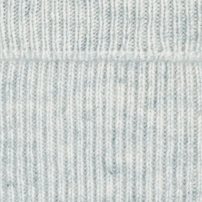 Lochcarron Of Scotland Womens Luxury Ribbed Silver Cashmere Socks