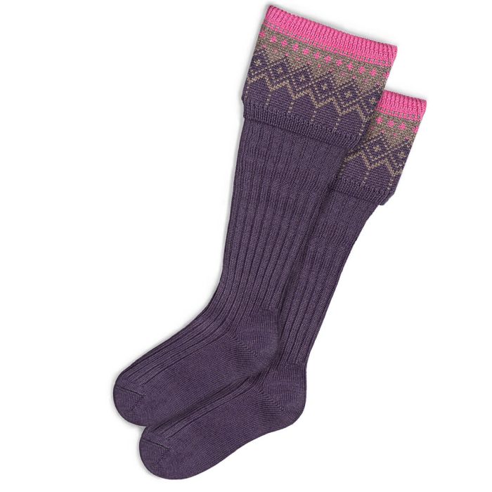 lochcarron of scotland Womens Thistle Iona Long Boot Socks