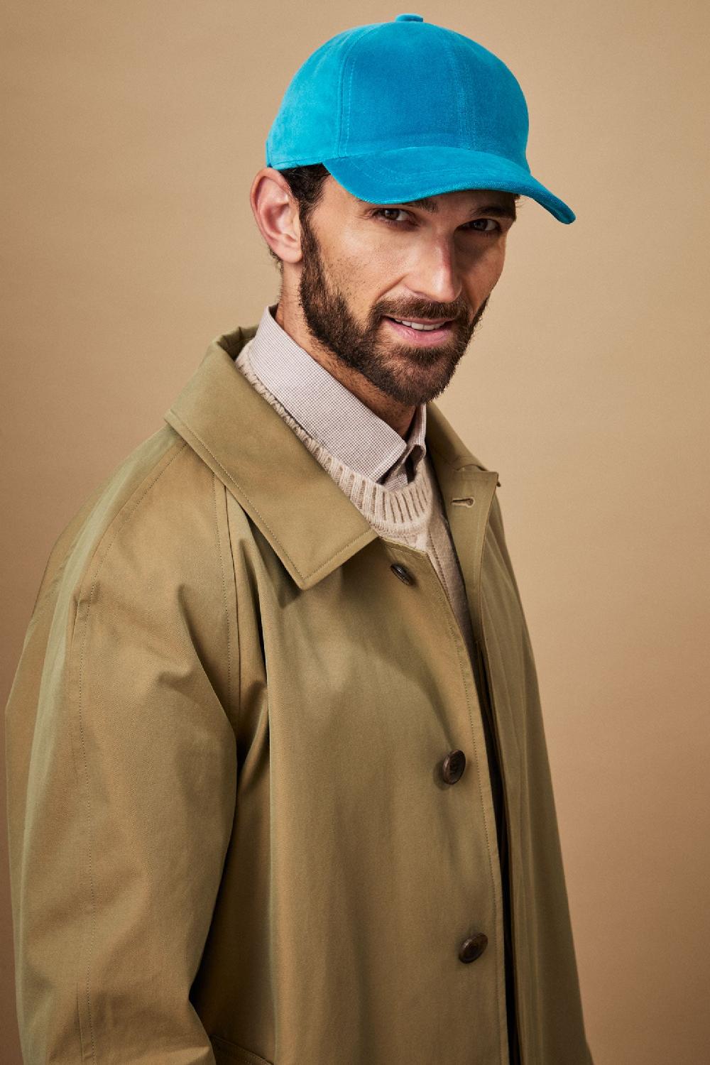 Lock & Co Hatters Adjustable Baseball Cap In Turquoise Cotton