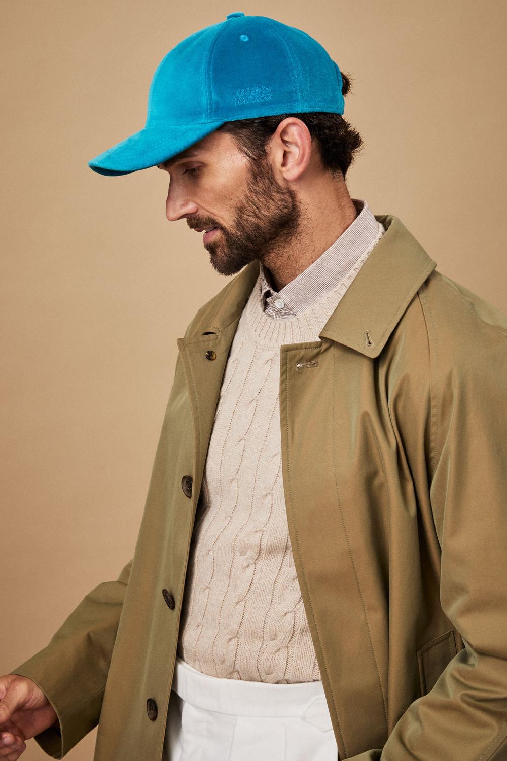 Lock & Co Hatters Adjustable Baseball Cap In Turquoise Cotton