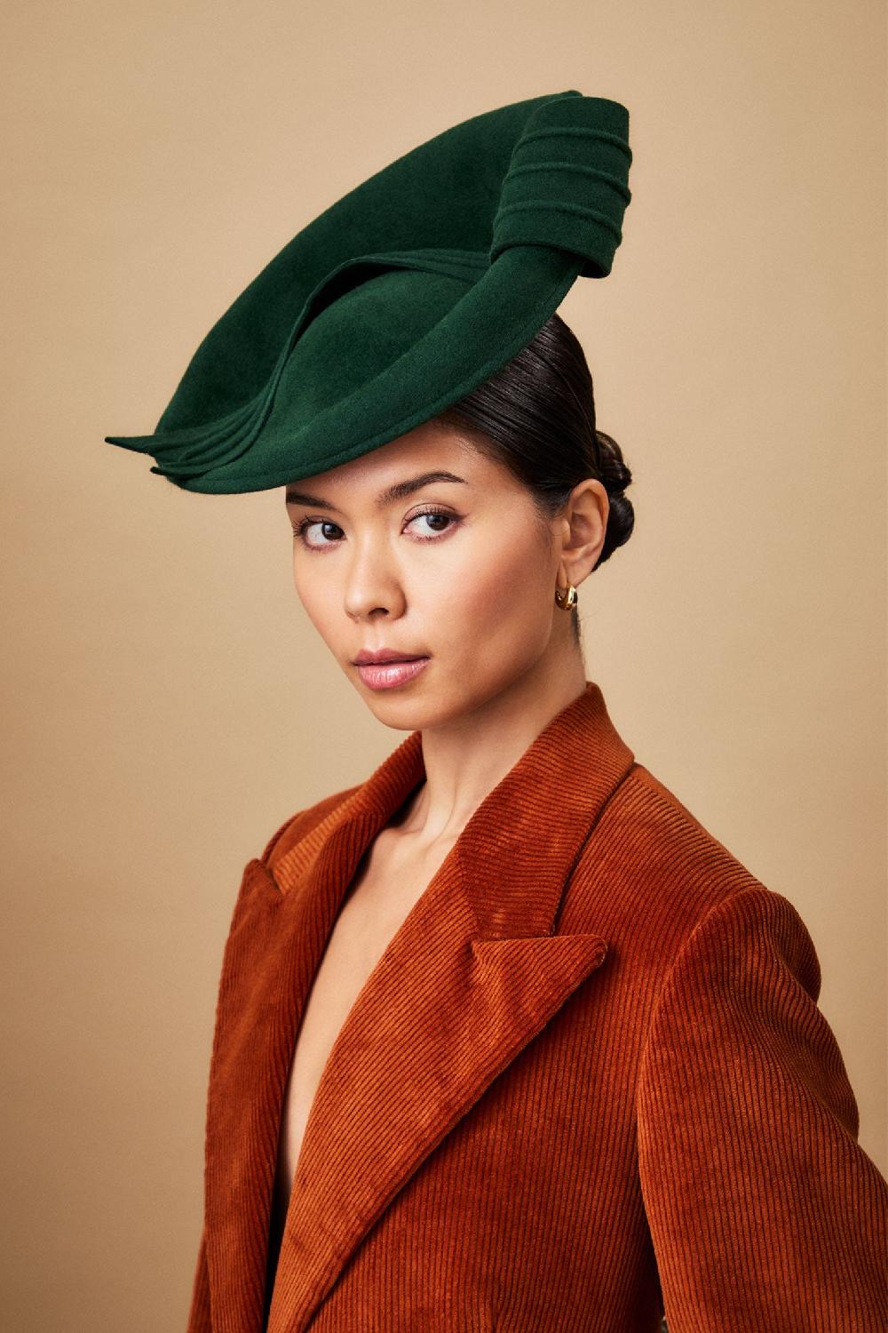 lock & co hatters Belvedere Bottle Green Felt Percher