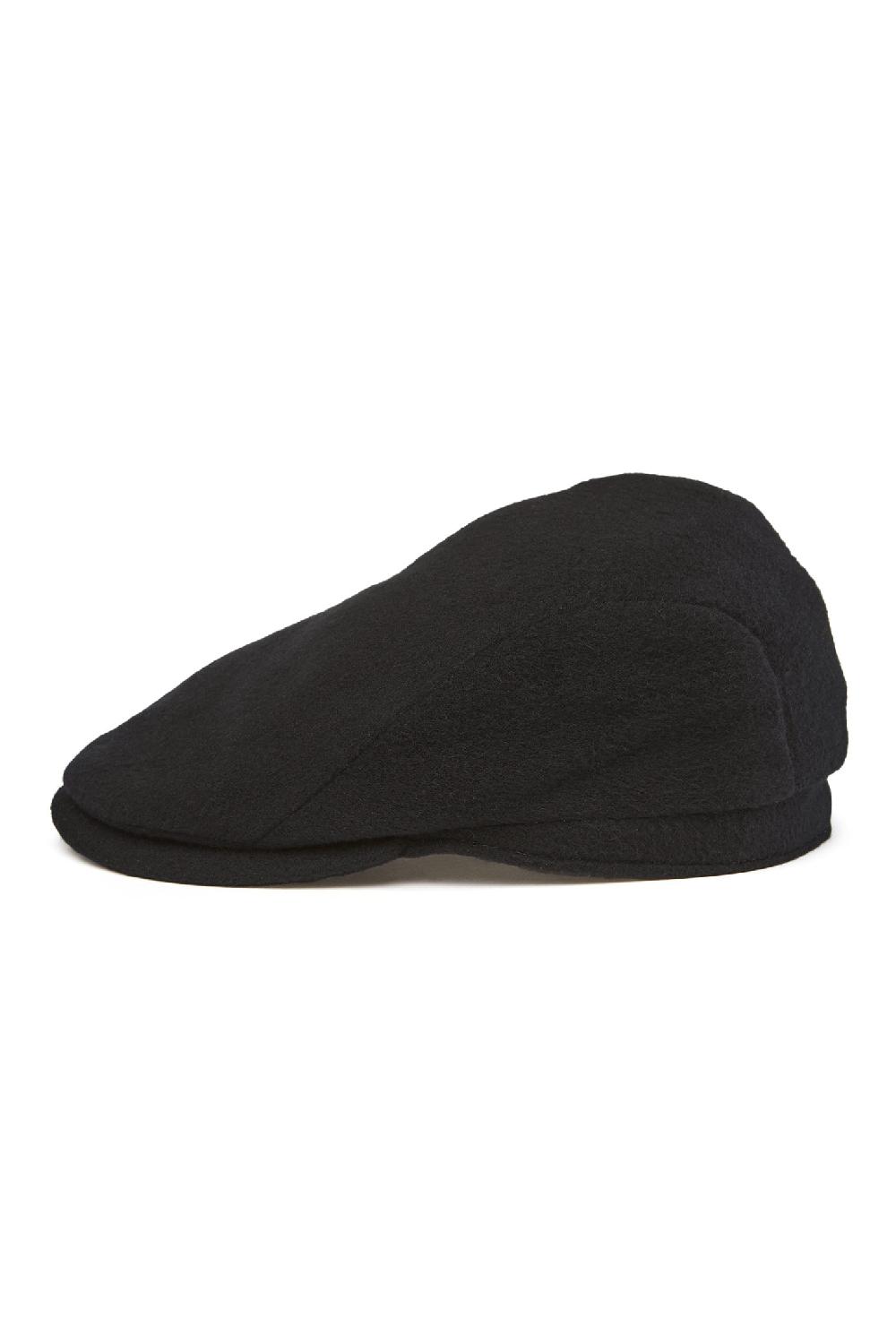Lock & Co Hatters Berkeley Flat Cap In Black Escorial Wool