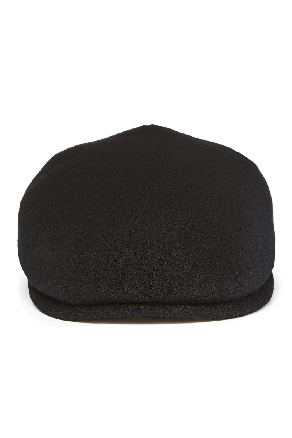 Lock & Co Hatters Berkeley Flat Cap In Black Escorial Wool