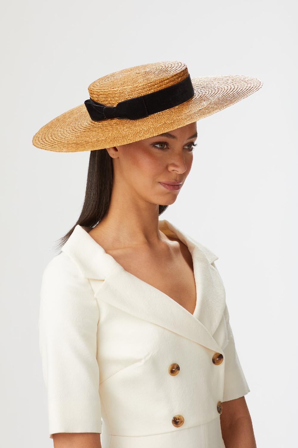 Lock & Co Hatters Branka Boater Hat With An Oversized Brim In Pedal Straw