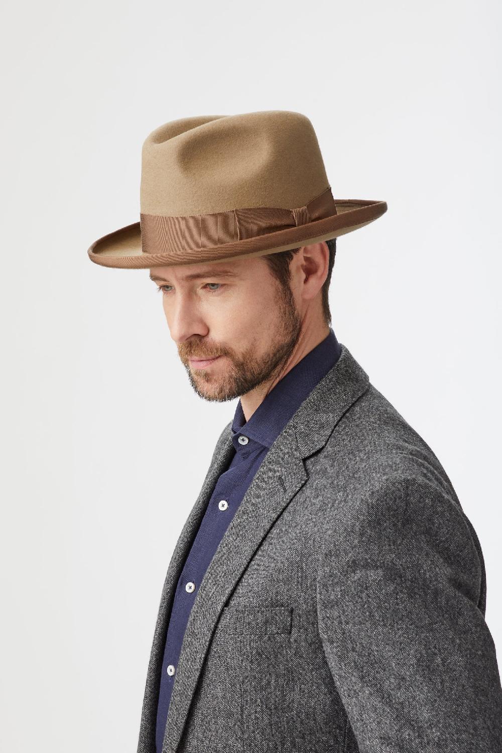 lock & co hatters Brown Felt Homburg Hat The Godfather