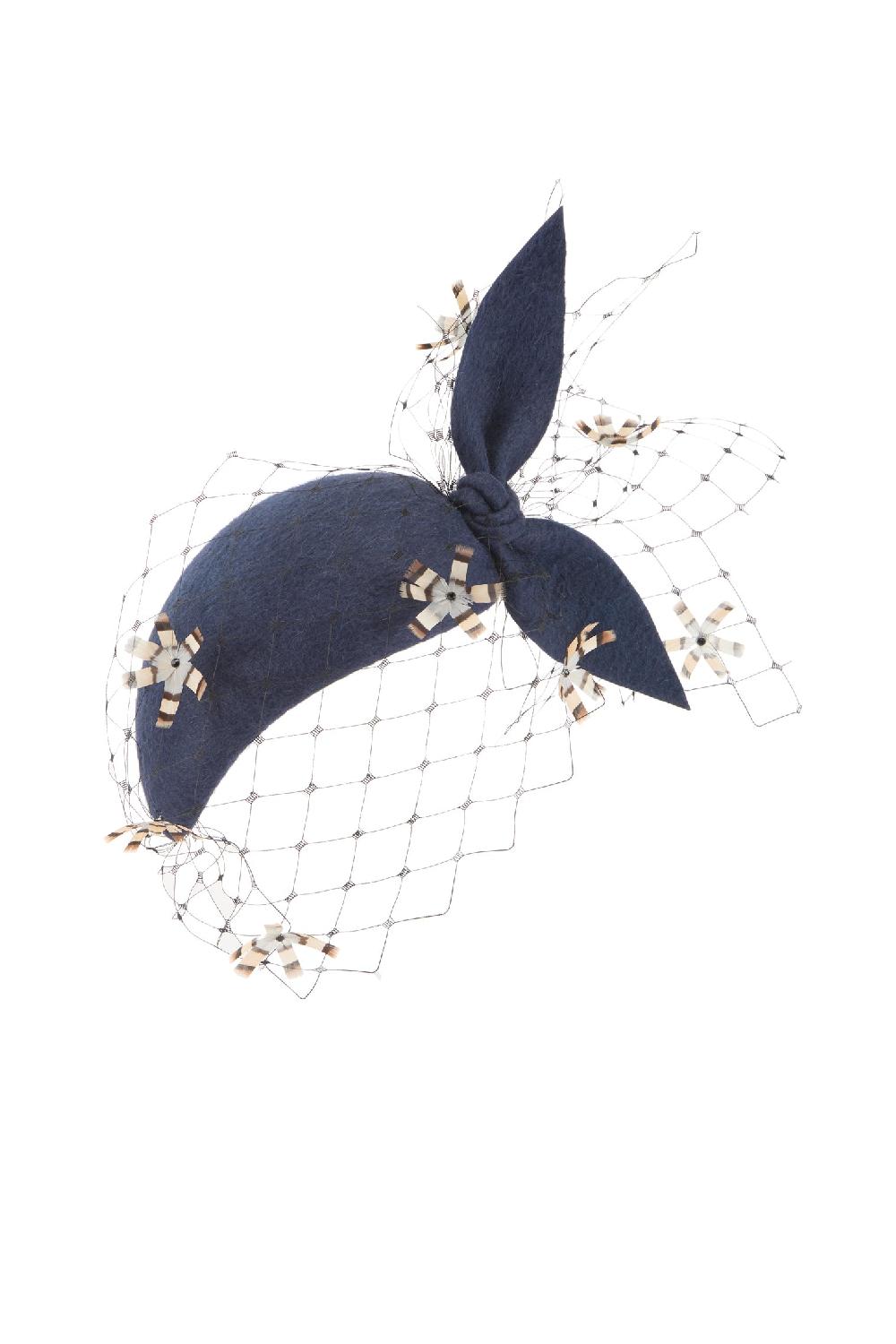 Lock & Co Hatters Café Central Navy Teardrop Felt Percher