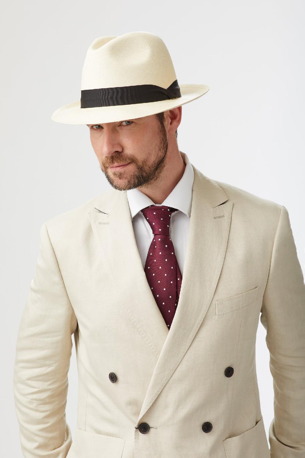 lock & co hatters Classic Panama Toquilla Straw Trilby Hat