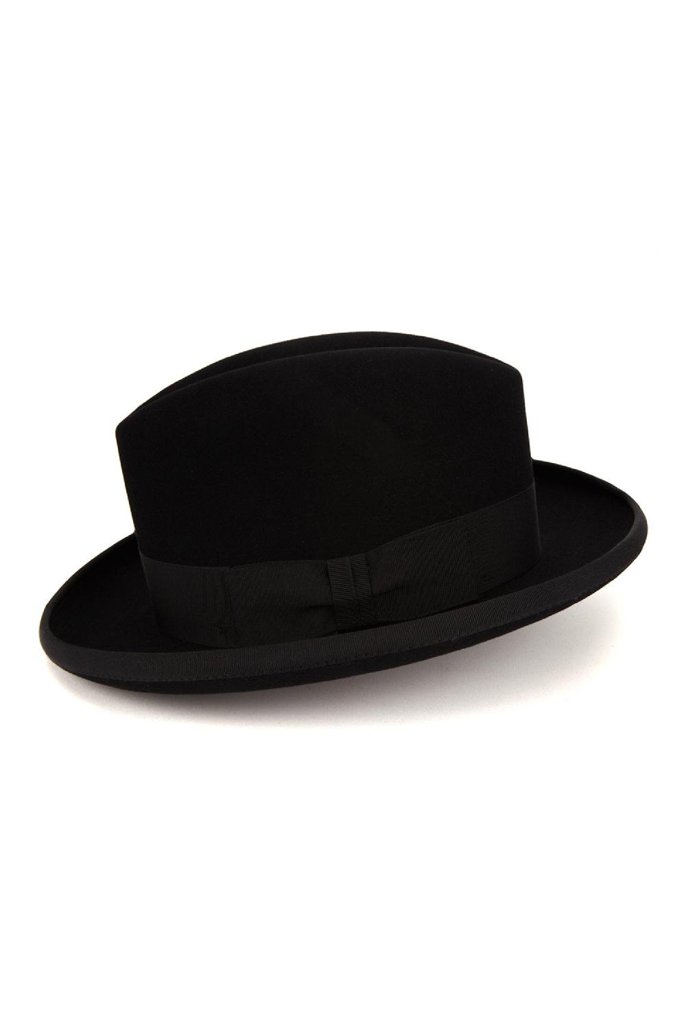 Lock & Co Hatters Eden Homburg Hat In Black And Grey Felt