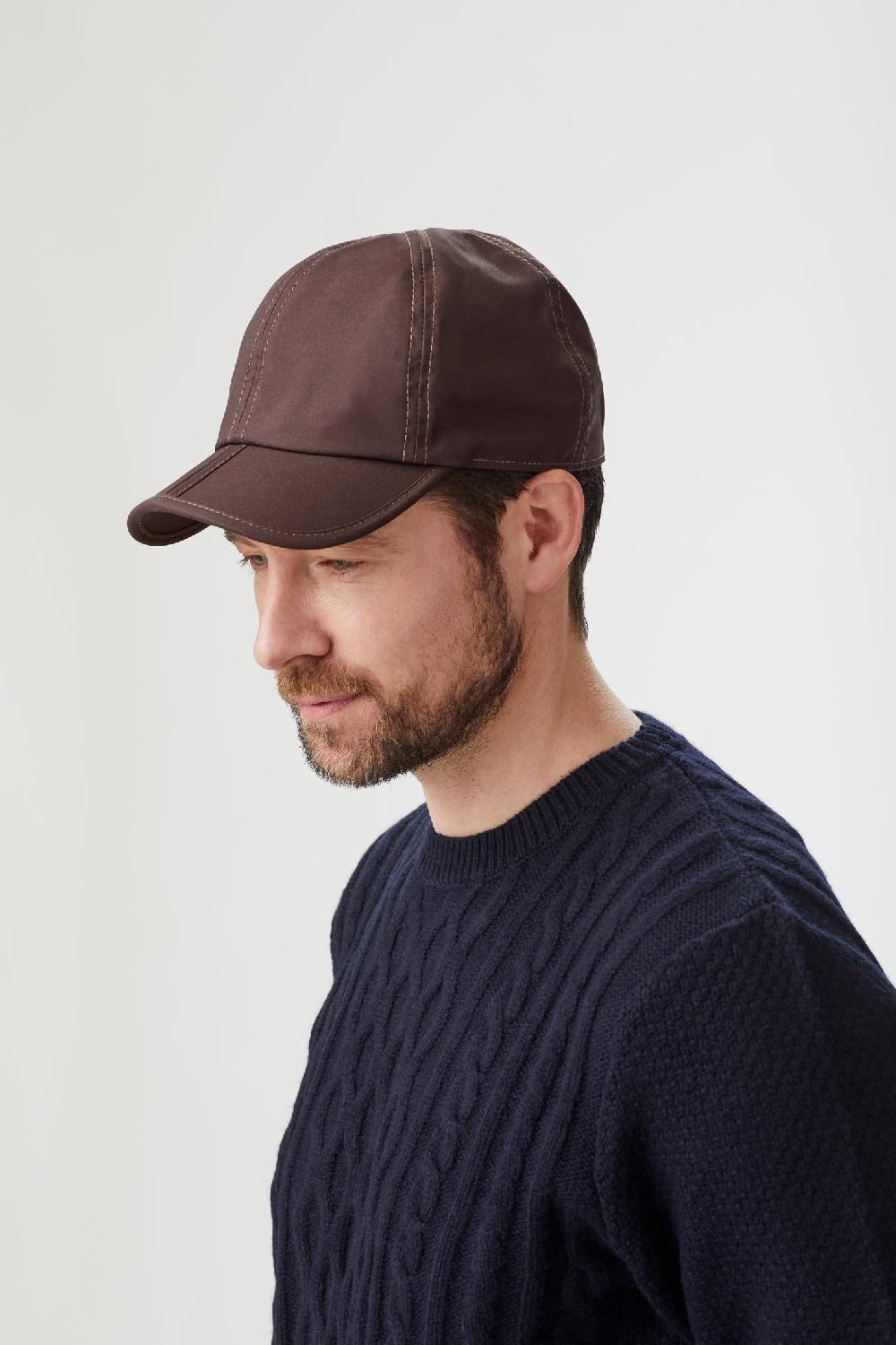 lock & co hatters Folding Baseball Cap In a Cotton Wax Cloth