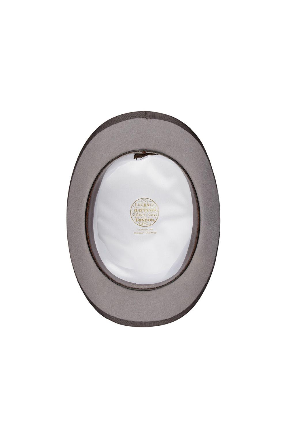 Lock & Co Hatters Grey Felt Ascot Top Hat With A Black Wool Felt Band