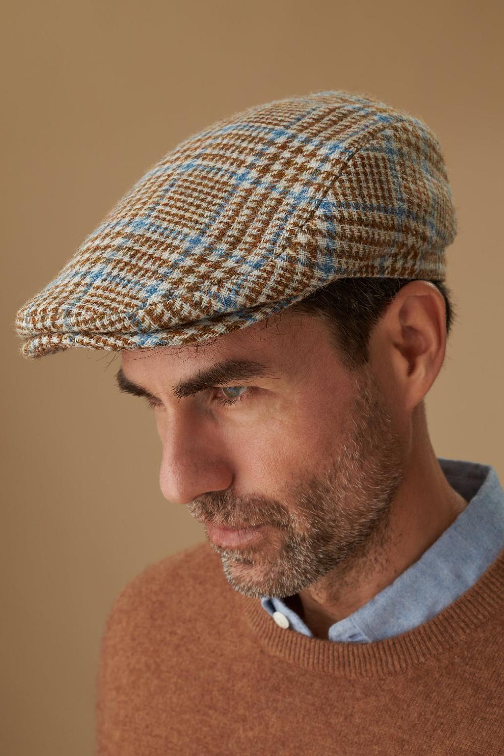 lock & co hatters Grosvenor Multi Coloured Tweed Flat Cap