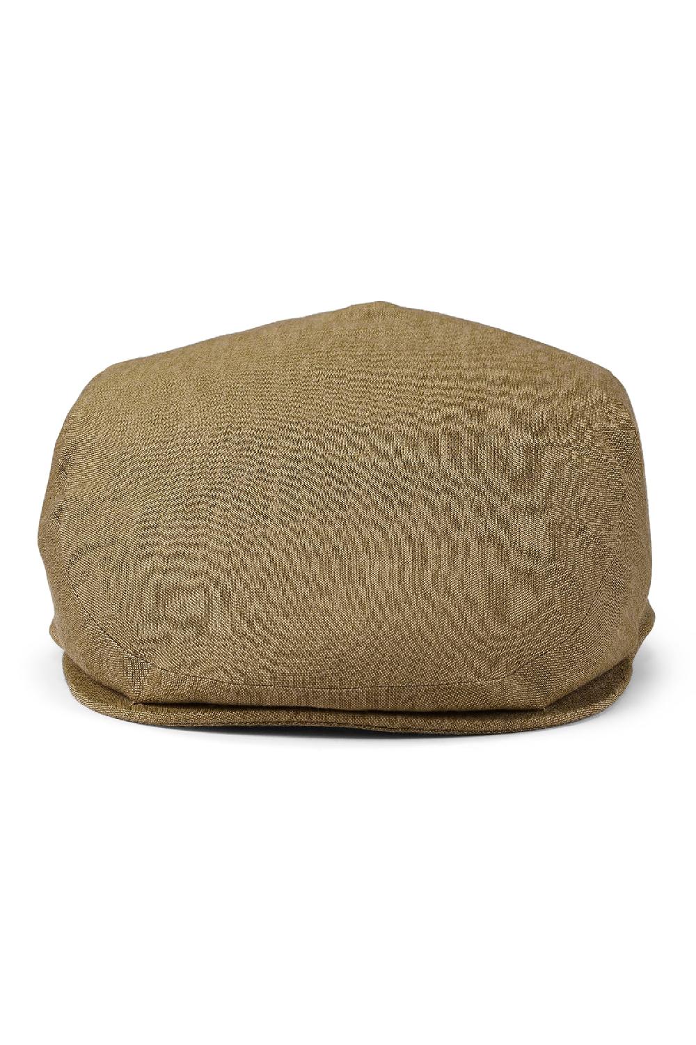 Lock & Co Hatters Grosvenor Olive Mohair & Linen Flat Cap