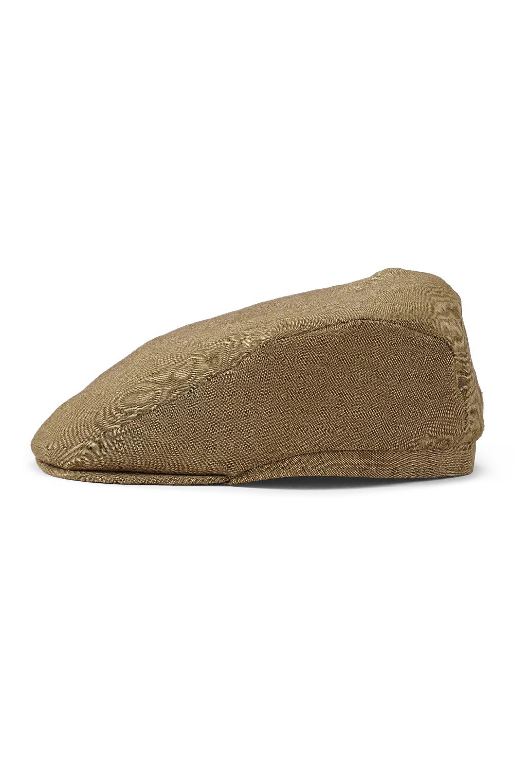 Lock & Co Hatters Grosvenor Olive Mohair & Linen Flat Cap
