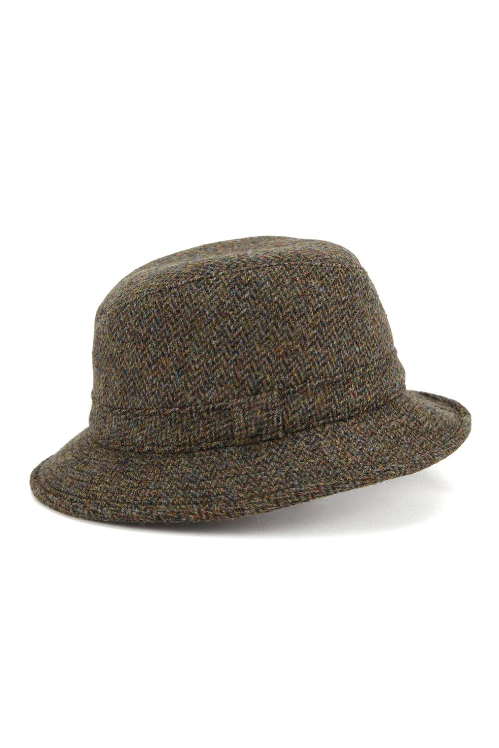 Lock & Co Hatters Grouse Rollable Hat In A Harris Tweed
