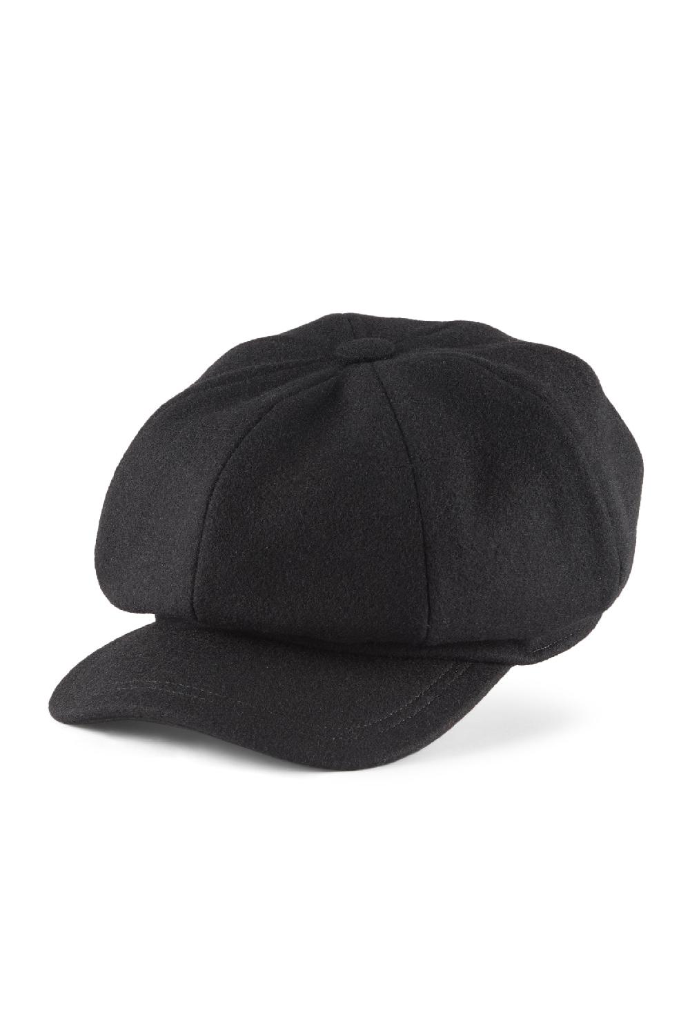 Lock & Co Hatters Harper Black Wool Waterproof Rain Cap