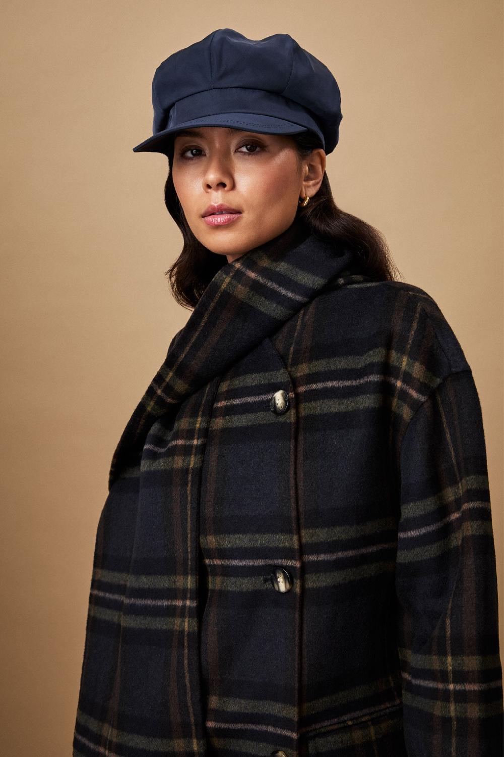 Lock & Co Hatters Harper Tech Navy Waterproof Rain Cap