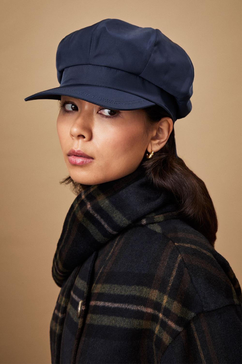 lock & co hatters Harper Tech Navy Waterproof Rain Cap