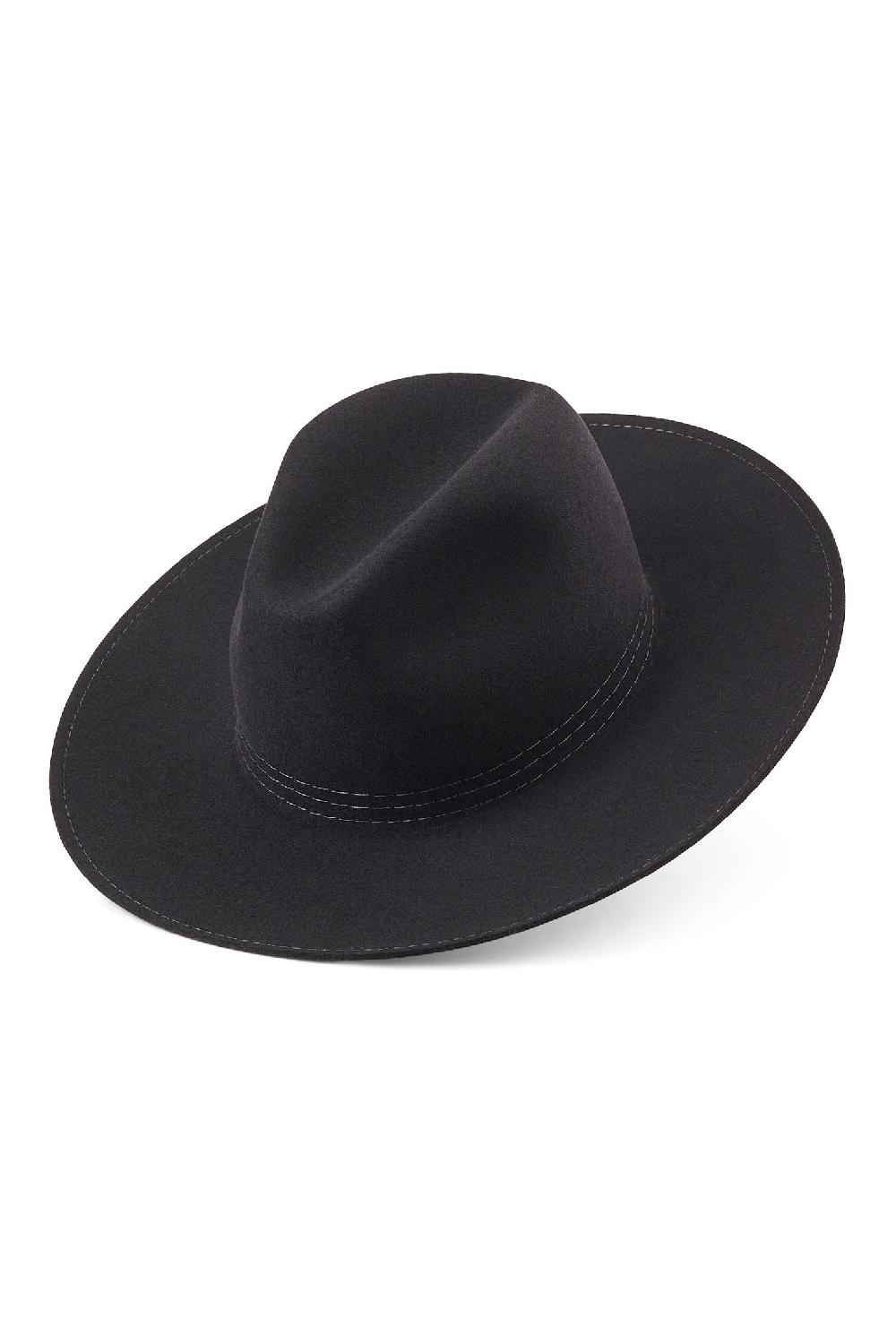 Lock & Co Hatters Hepworth Black Wool Felt Fedora Hat