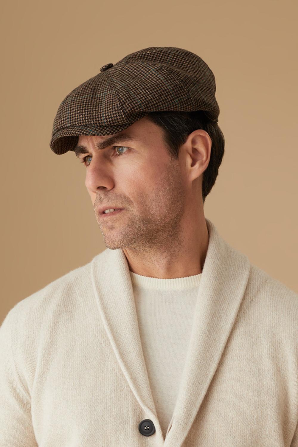 lock & co hatters Highgrove Bakerboy Cap In Brown Wool