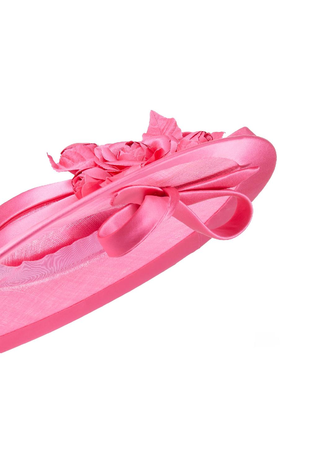 Lock & Co Hatters Jasmine Bright Pink Sinamay Slice Hat