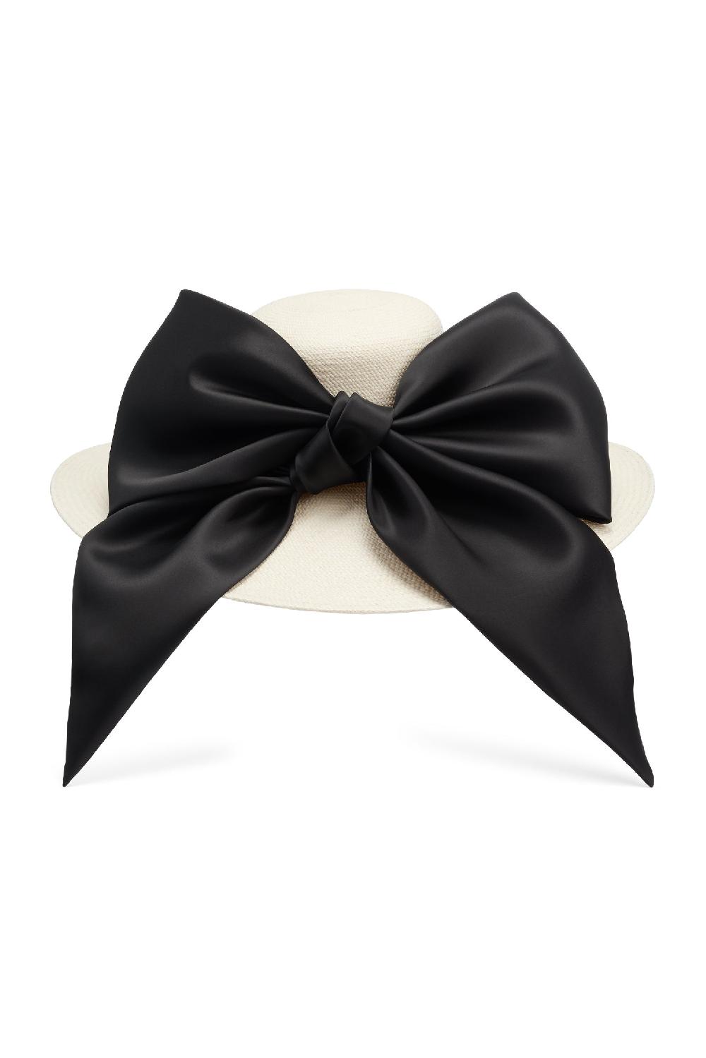 Lock & Co Hatters Libra Ivory And Black Wide Brim Hat