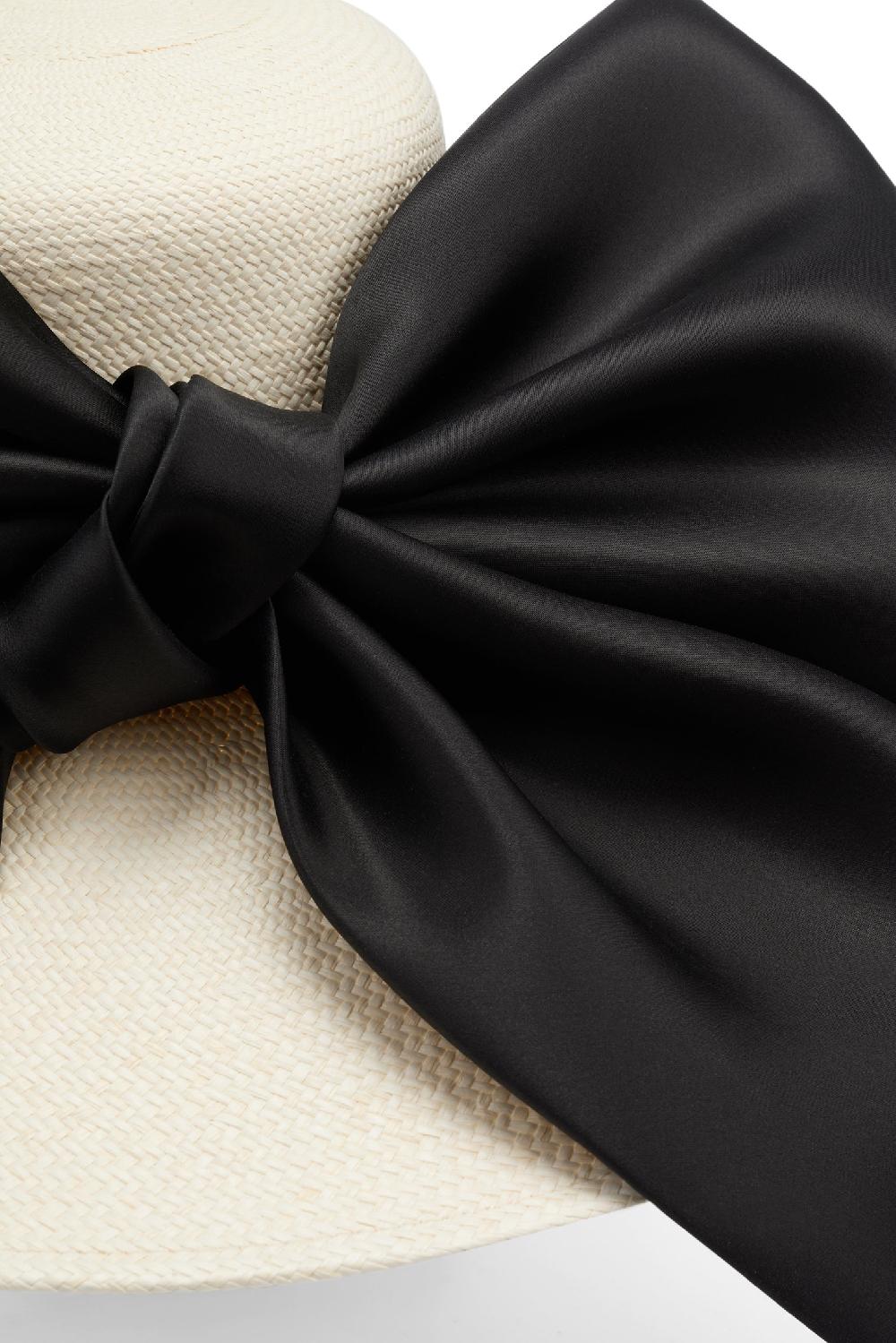 Lock & Co Hatters Libra Ivory And Black Wide Brim Hat