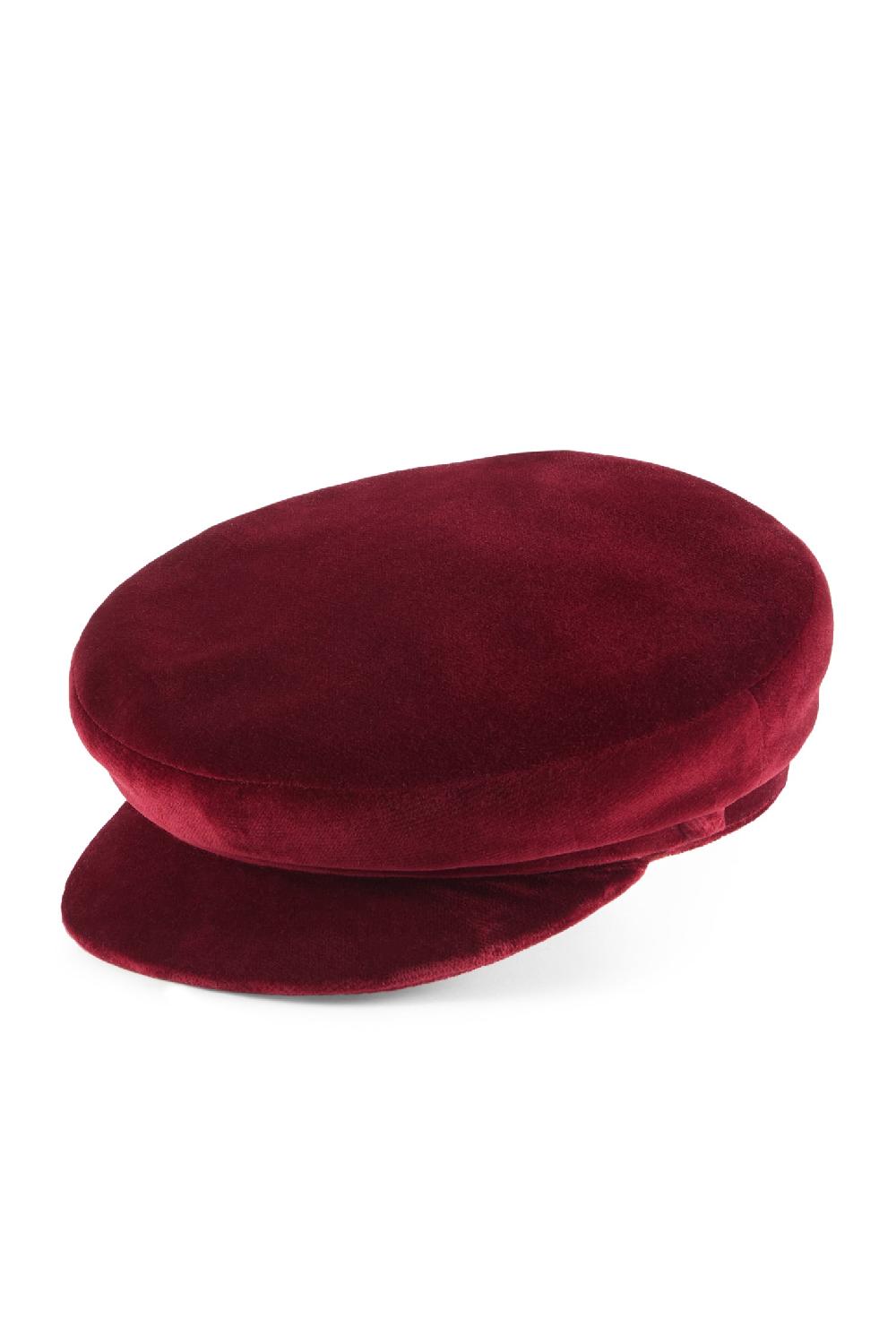 Lock & Co Hatters Ahoy Burgundy Cotton Cap