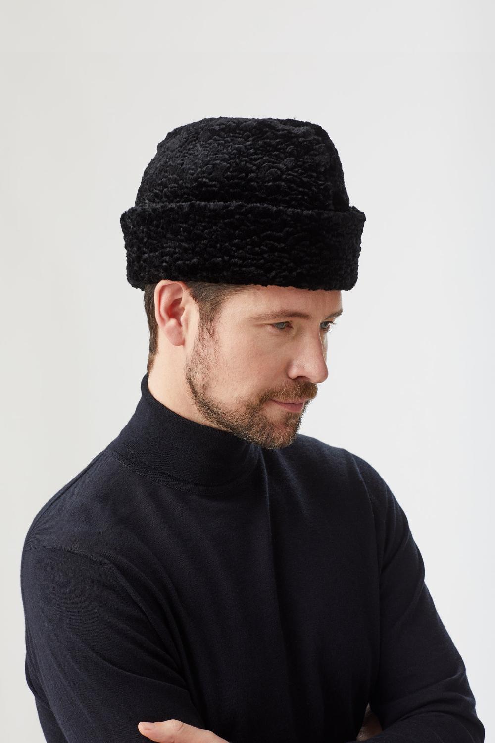 lock & co hatters Astrakhan Black Faux Fur Hat