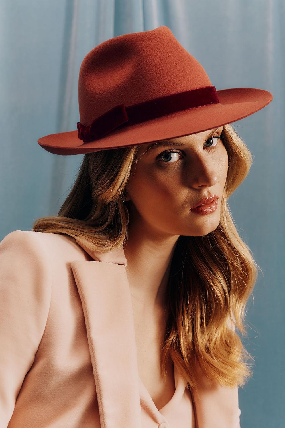 Lock & Co Hatters Atlantic Orange Felt Trilby