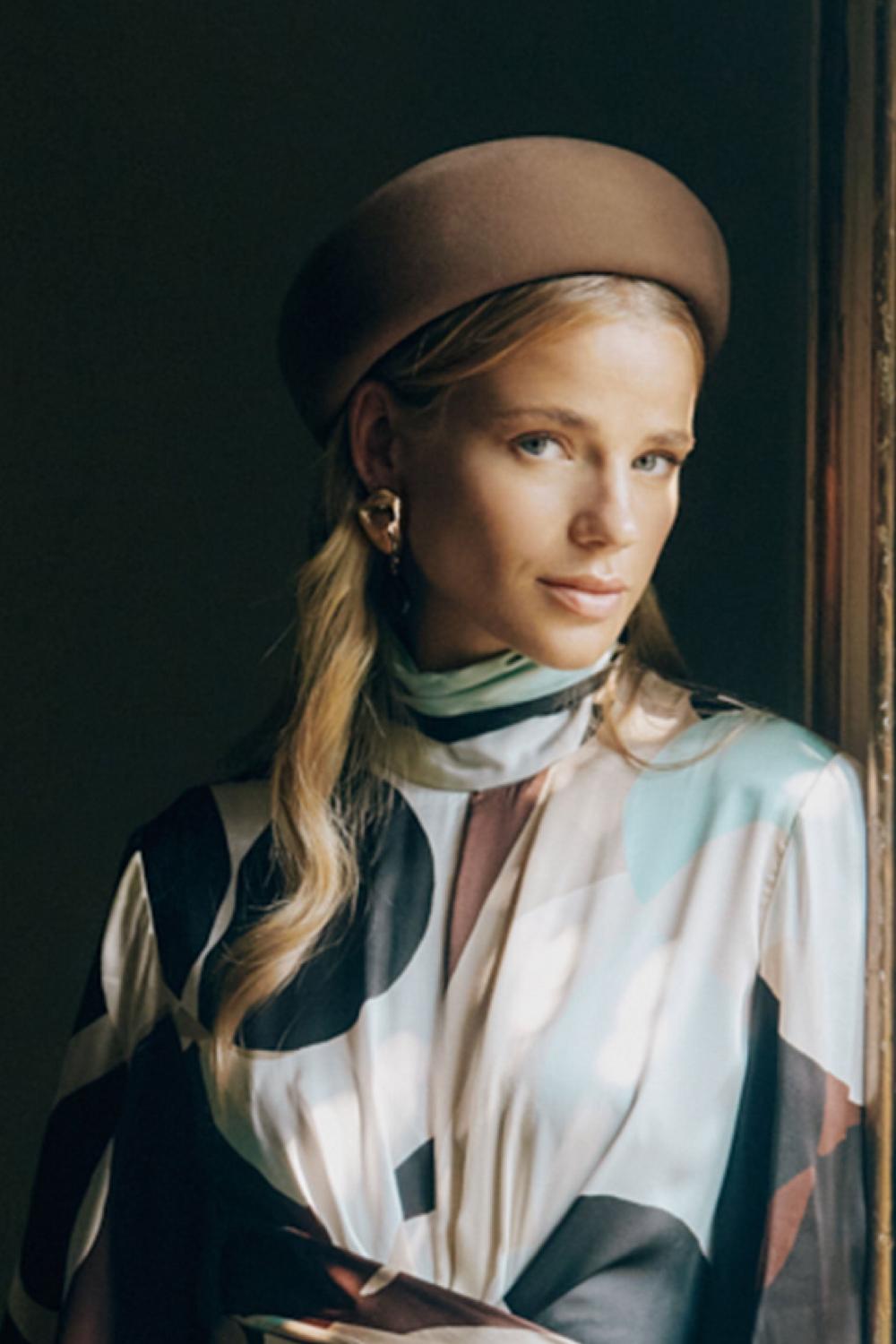 lock & co hatters Blocked Beret In Escorial Wool