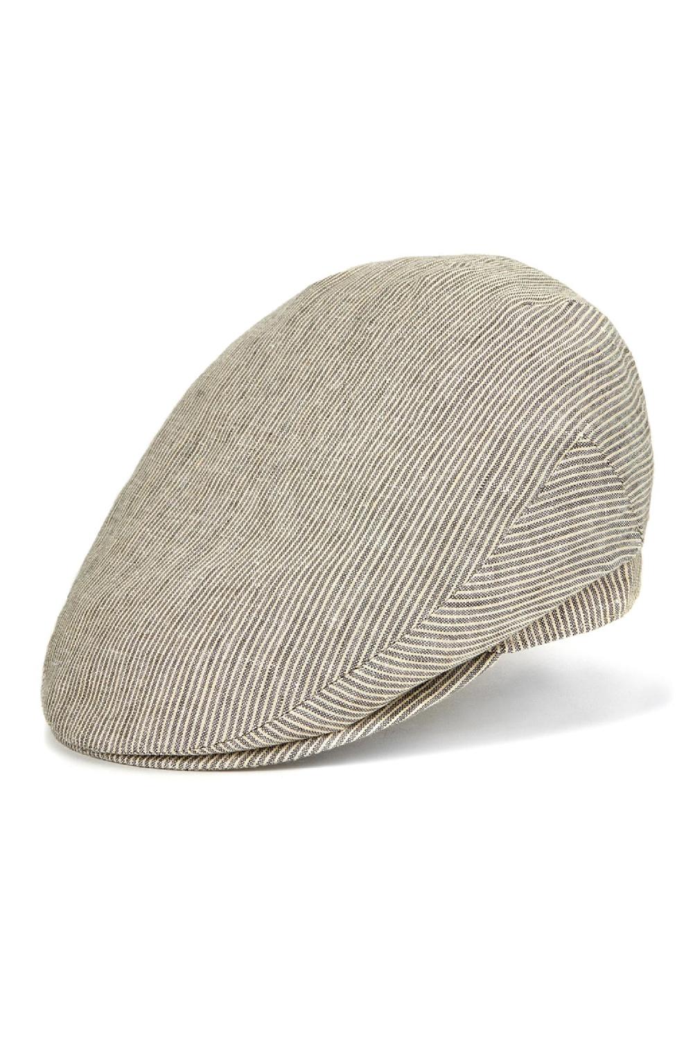 Lock & Co Hatters Cannes Linen Flat Cap
