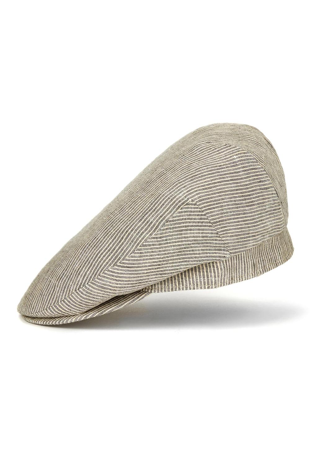 Lock & Co Hatters Cannes Linen Flat Cap