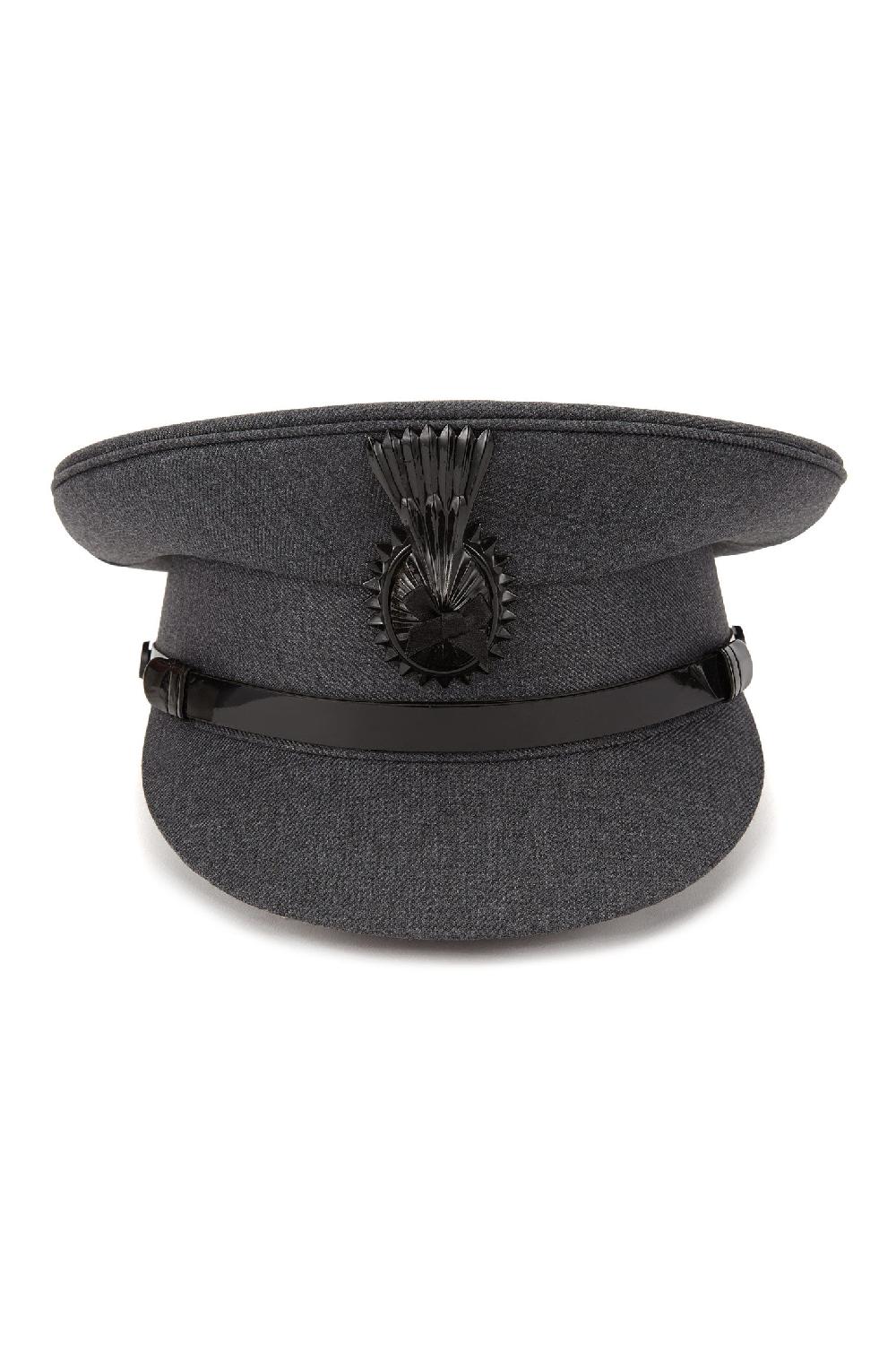 Lock & Co Hatters Chauffeurs Cap In Grey Wool Cloth