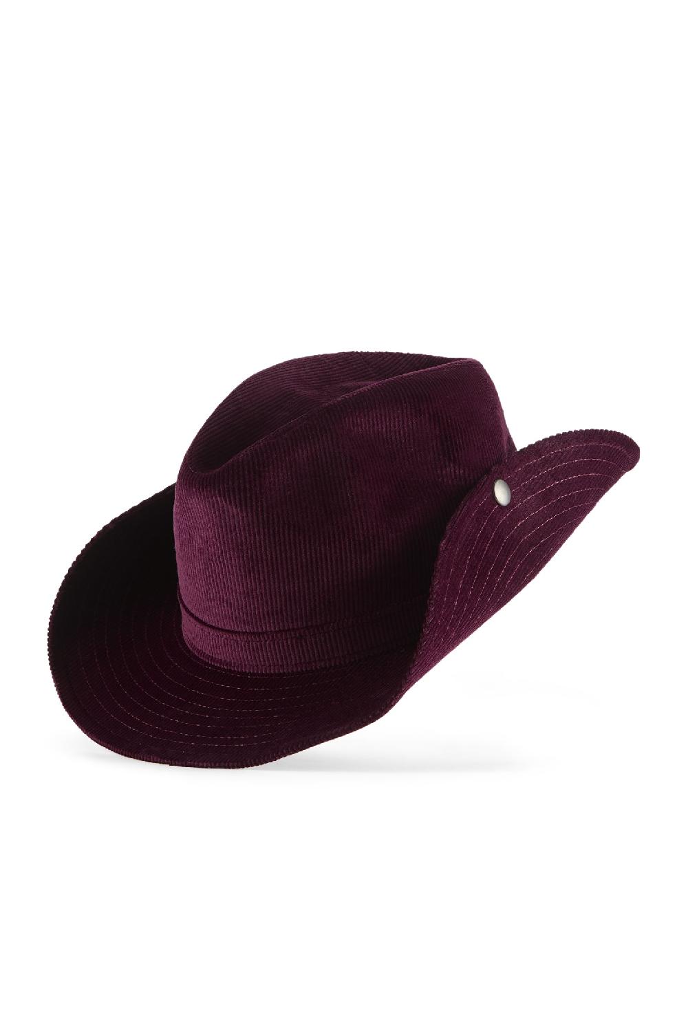 Lock & Co Hatters Dakota Cotton Cord Burgundy Hat