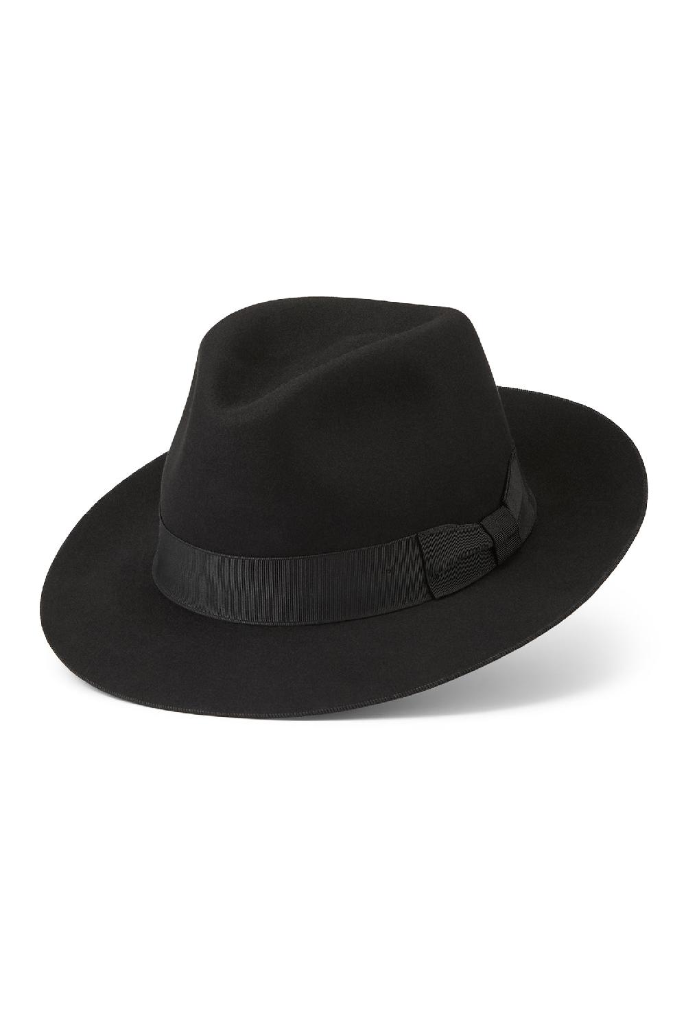 Lock & Co Hatters Fairbanks Black Felt Trilby