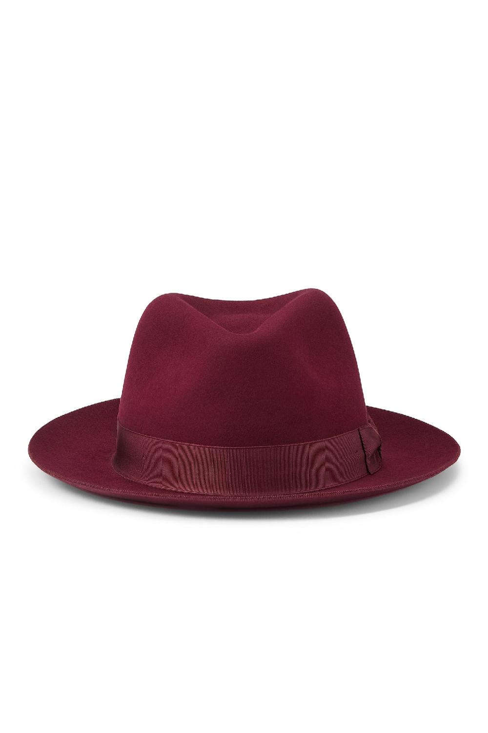 Lock & Co Hatters Fairbanks Burgundy Felt Trilby