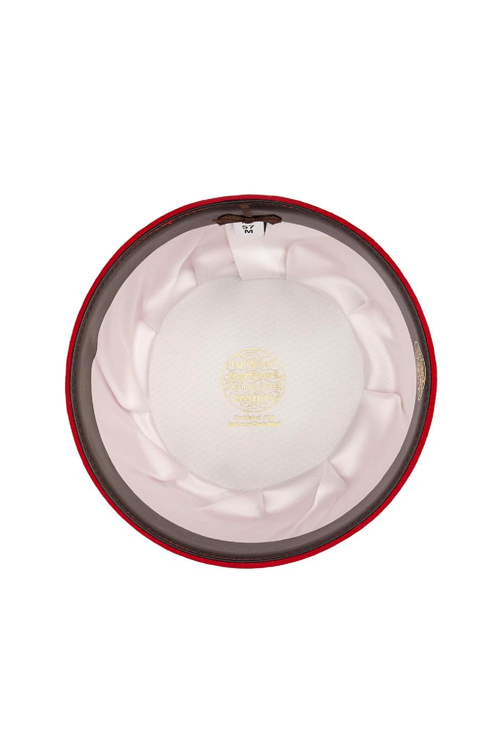 Lock & Co Hatters Fez Hat In A Red Rabbit Fur Felt