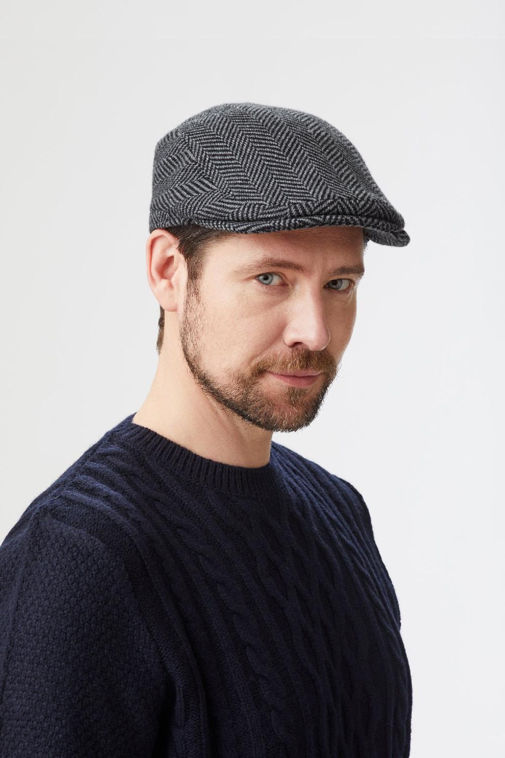 lock & co hatters Grosvenor Escorial Wool Flat Cap