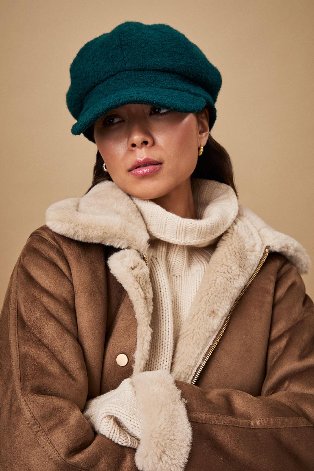 lock & co hatters Harper Green Wool Newsgirl Cap