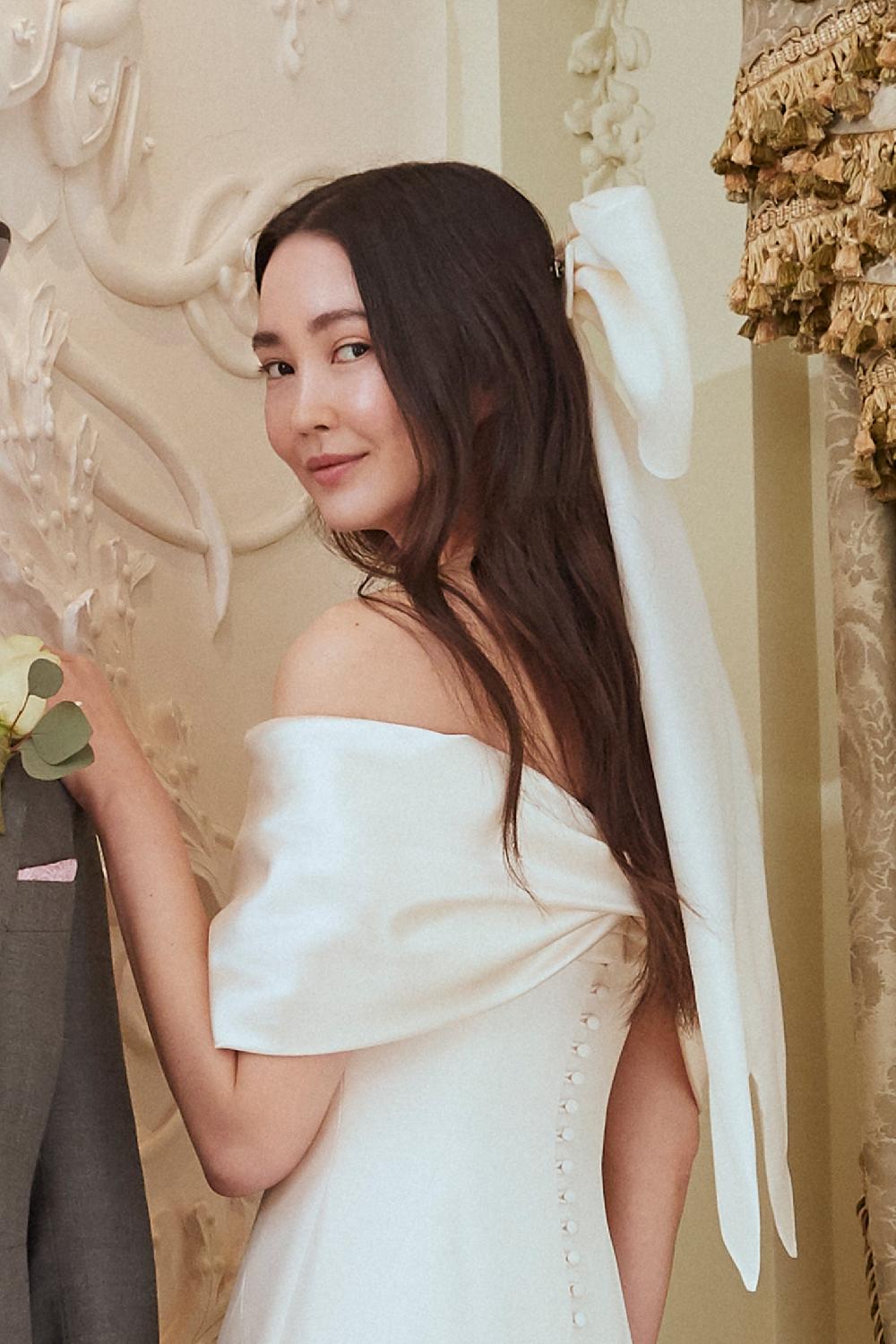 Lock & Co Hatters Hazel Silk Gazar Bridal Bow