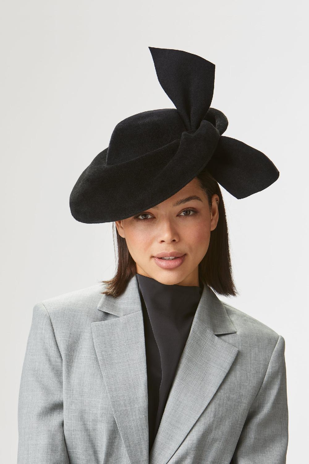 lock & co hatters Hedy Velour Felt Black Percher Hat