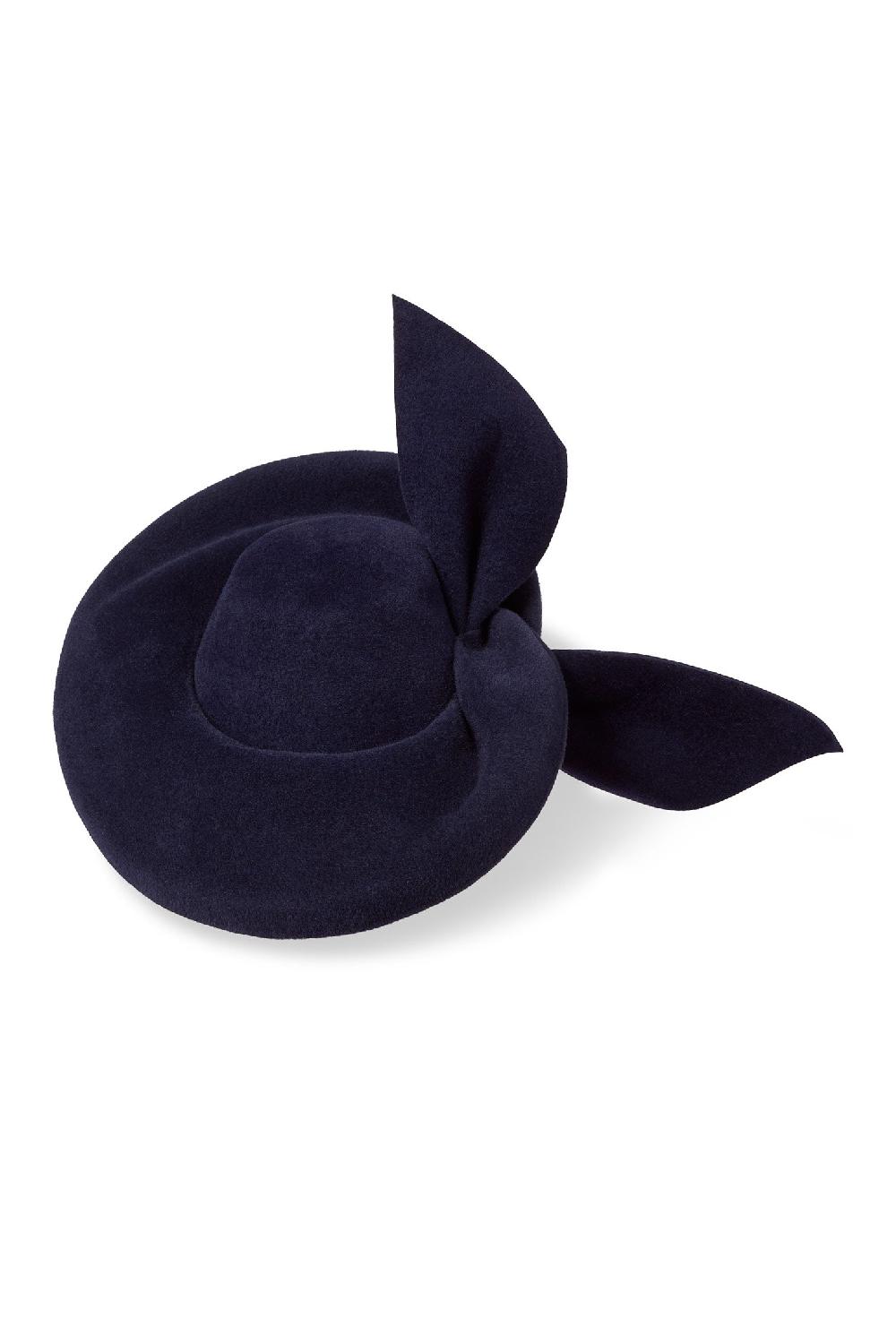 Lock & Co Hatters Hedy Velour Felt Navy Percher Hat