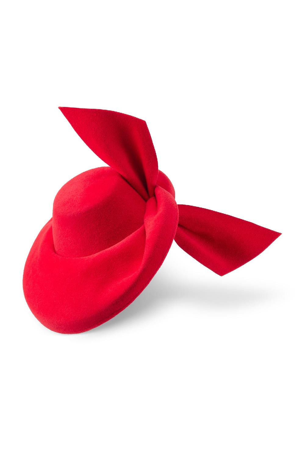 Lock & Co Hatters Hedy Velour Felt Red Percher Hat