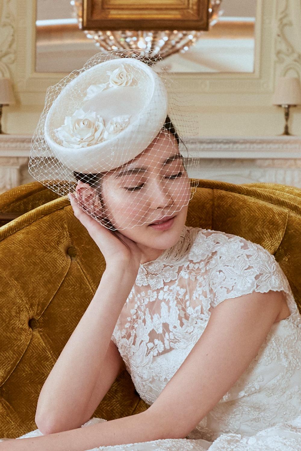 lock & co hatters Hermione Duchess Satin Bridal Hat
