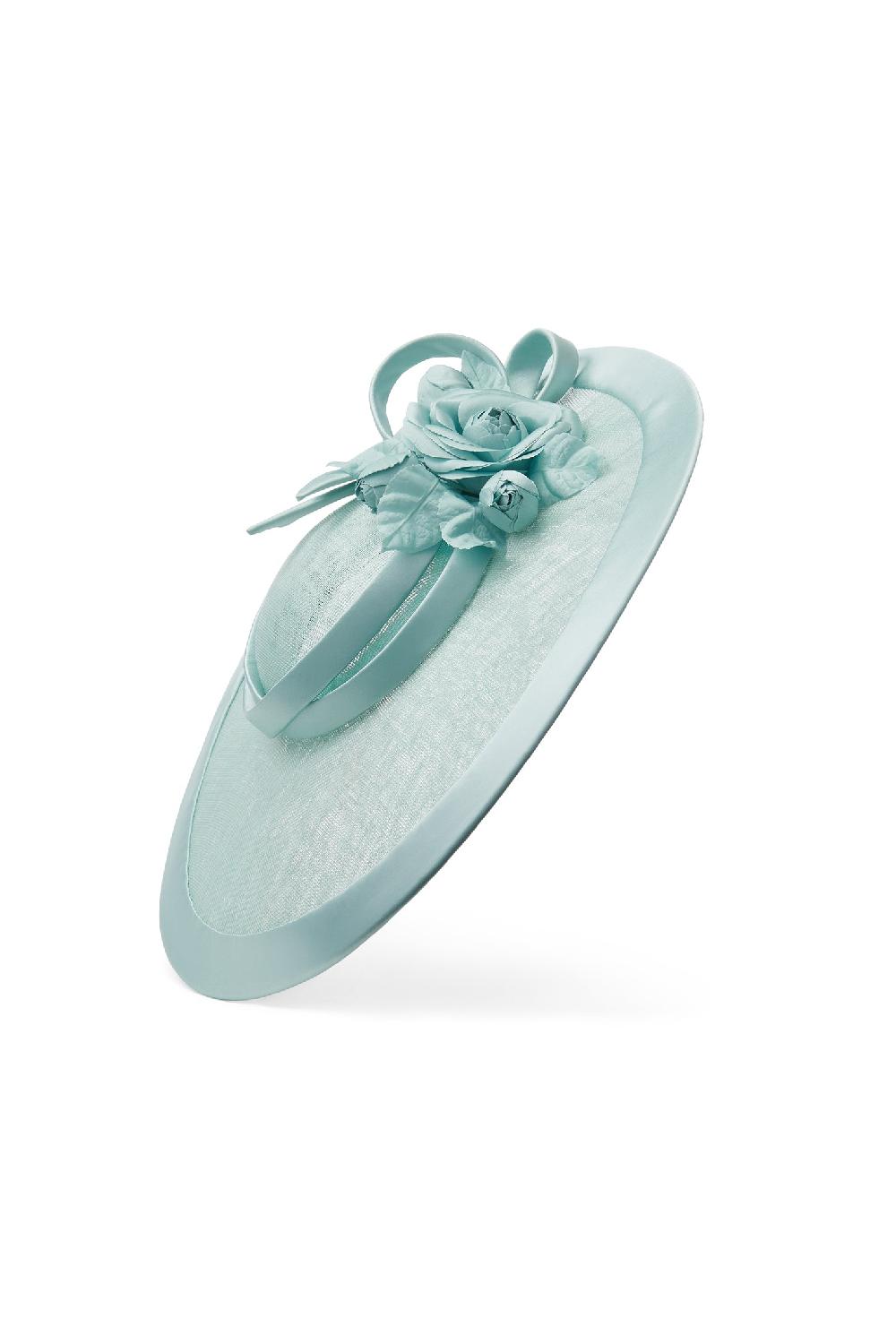 Lock & Co Hatters Jasmine Duck Egg Sinamay Slice Hat