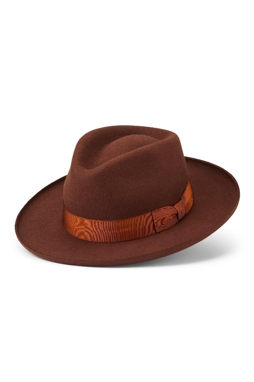 Lock & Co Hatters Jojo Rust Wool Fedora Hat