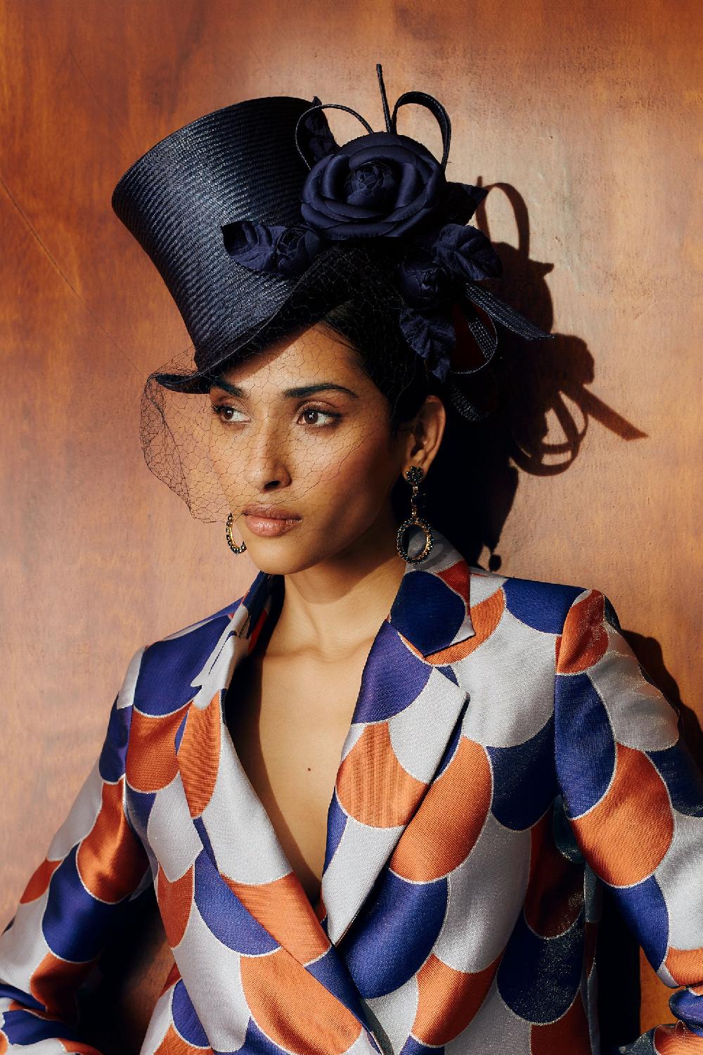 lock & co hatters Leo Navy Top Hat