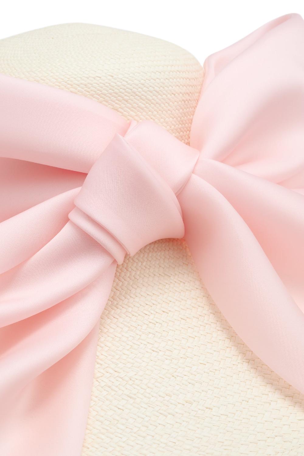 Lock & Co Hatters Libra Ivory And Pink Wide Brim Hat